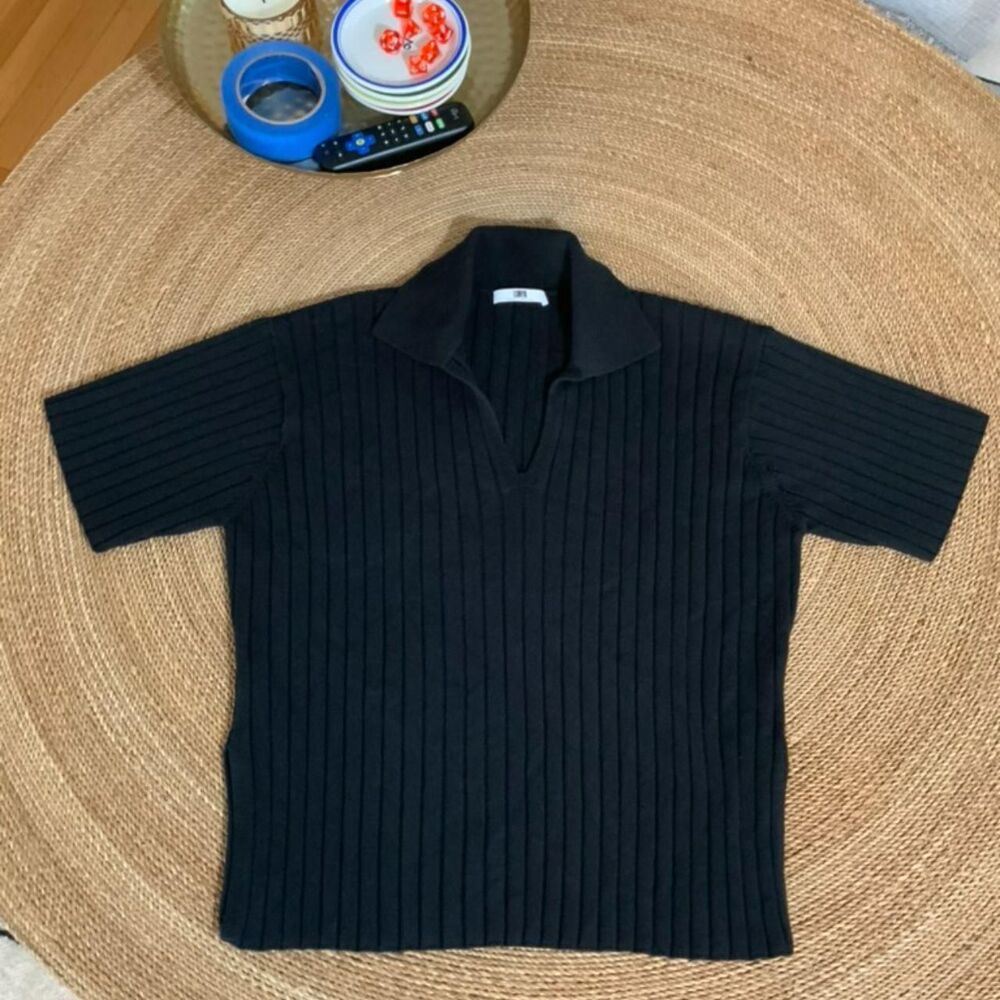 Lunya Men's Black Polo Shirt